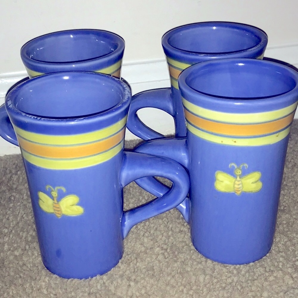 4 Evandale Mugs with Handles NWT